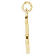 14K Yellow Petite Initial B Pendant