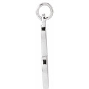 Platinum Petite Initial B Pendant
