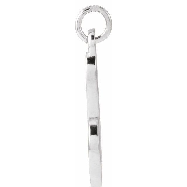 Platinum Petite Initial B Pendant