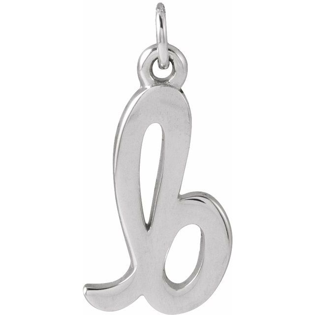 Platinum Petite Initial B Pendant