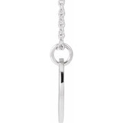 Platinum Script Initial G 16-18" Necklace