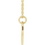 14K Yellow Script Initial G 16-18" Necklace