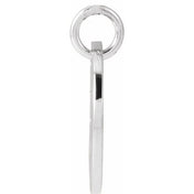 14K White Script Initial G Pendant