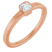 14K Rose 1/4 CT Lab-Grown Diamond Ring