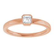 14K Rose 1/4 CT Lab-Grown Diamond Ring