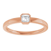 14K Rose 1/4 CT Lab-Grown Diamond Ring
