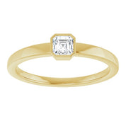 14K Yellow 1/4 CT Lab-Grown Diamond Ring