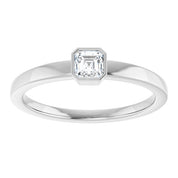 Sterling Silver 1/4 CT Lab-Grown Diamond Ring