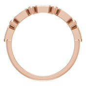 14K Rose .08 CTW Natural Diamond Stackable Ring