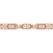14K Rose .08 CTW Natural Diamond Stackable Ring