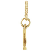 14K Yellow Petite Initial Z 16" Necklace