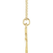 14K Yellow Petite Initial Q 16" Necklace