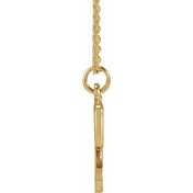 14K Yellow Petite Initial Y 16" Necklace