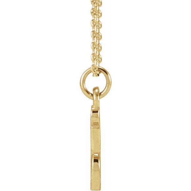 14K Yellow Petite Initial I 16" Necklace