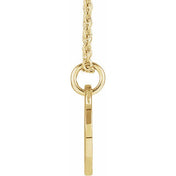14K Yellow Script Initial L 16-18" Necklace