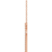 14K Rose 1/4 CTW Natural Diamond Heart 18" Necklace
