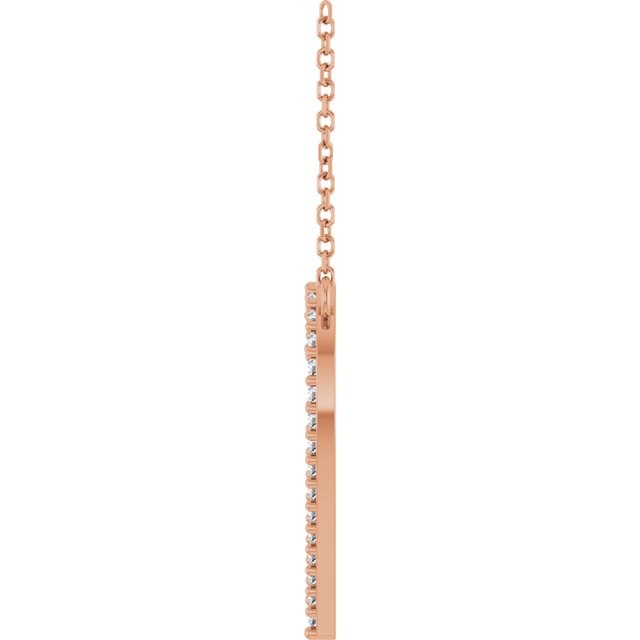 14K Rose 1/4 CTW Natural Diamond Heart 18" Necklace