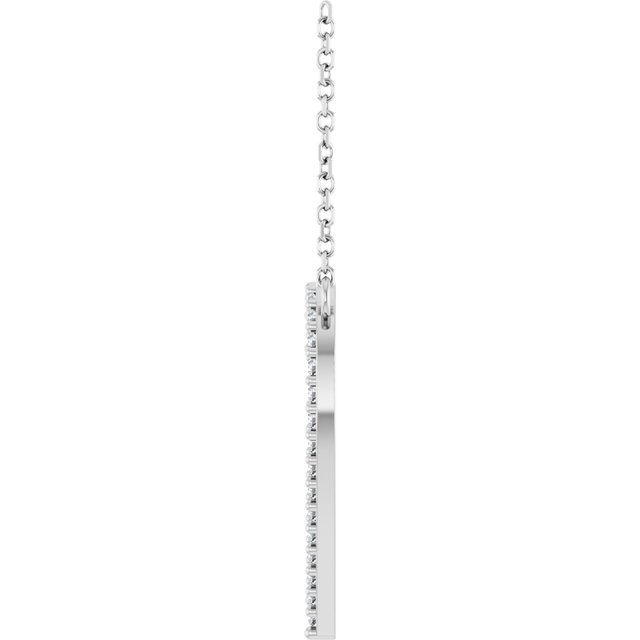 Sterling Silver 1/4 CTW Natural Diamond Heart 18" Necklace