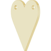 10K Engravable Heart Necklace Center