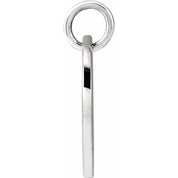 Platinum Script Initial X Pendant
