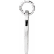 Platinum Script Initial O Pendant