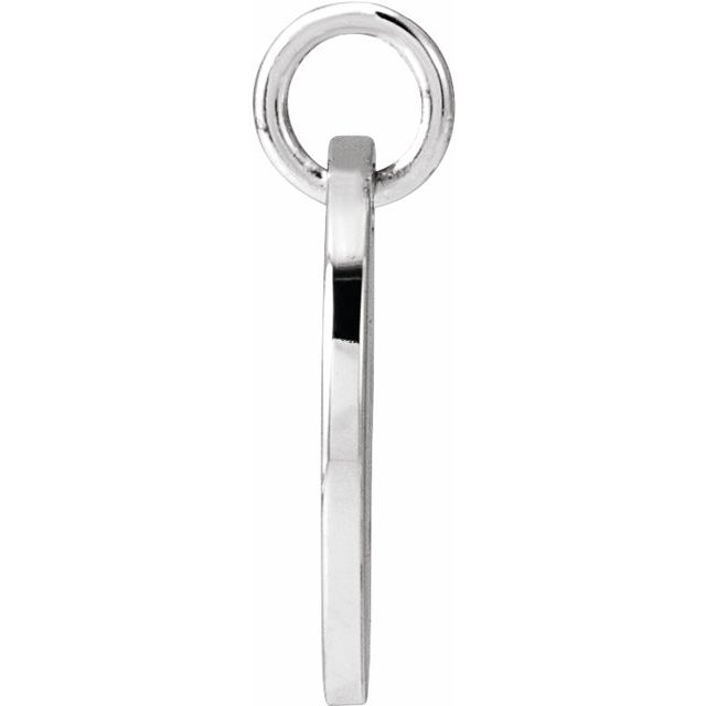 Platinum Script Initial O Pendant