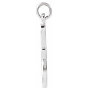 Platinum Petite Initial F Pendant
