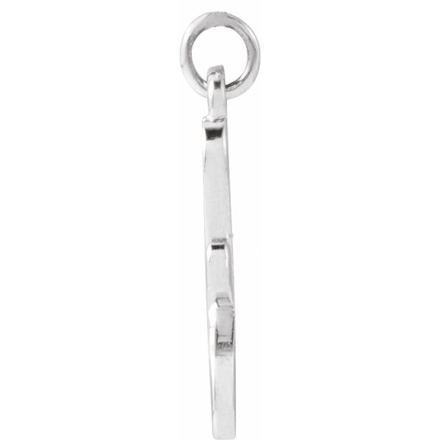 Platinum Petite Initial F Pendant