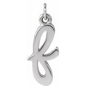 Platinum Petite Initial F Pendant