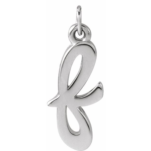 Platinum Petite Initial F Pendant