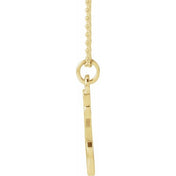 14K Yellow Petite Initial T 16" Necklace