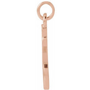 14K Rose Petite Initial T Pendant