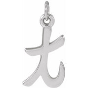 Platinum Petite Initial T Pendant