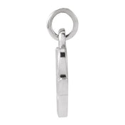 14K White Petite Initial W Pendant