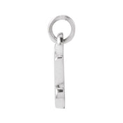 14K White Petite Initial U Pendant
