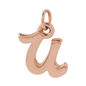 14K Rose Petite Initial U Pendant