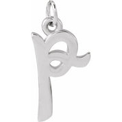 Platinum Petite Initial P Pendant