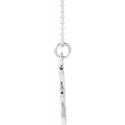 14K White Petite Initial K 16" Necklace