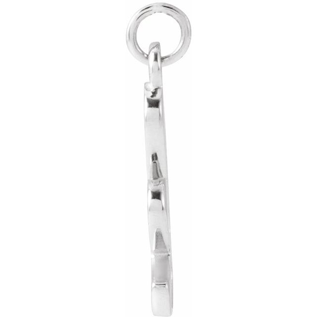 Platinum Petite Initial K Pendant
