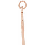 14K Rose Petite Initial J Pendant