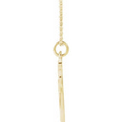 14K Yellow Petite Initial J 16" Necklace