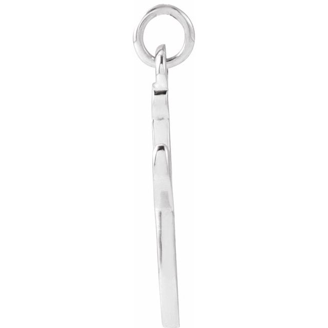 Platinum Petite Initial J Pendant