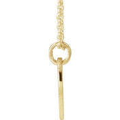14K Yellow Script Initial S 16-18" Necklace