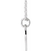 Platinum Script Initial S 16-18" Necklace