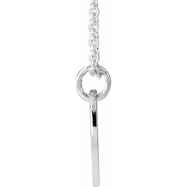 Platinum Script Initial S 16-18" Necklace