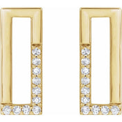 14K Yellow 1/10 CTW Natural Diamond Earrings