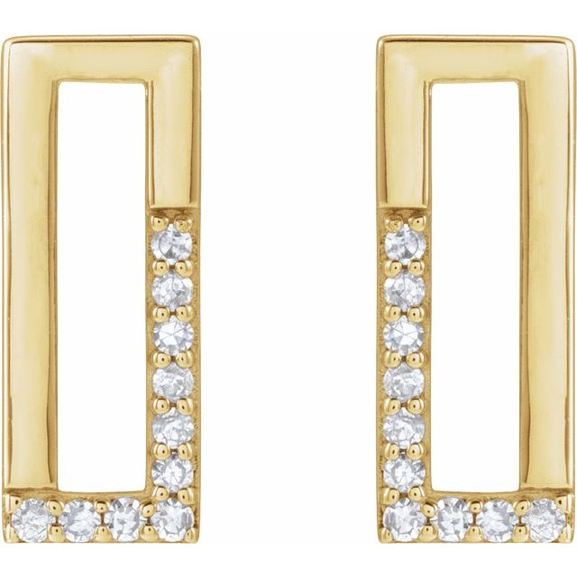14K Yellow 1/10 CTW Natural Diamond Earrings