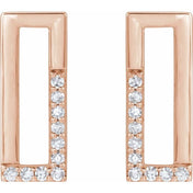 14K Rose 1/10 CTW Natural Diamond Earrings