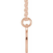 14K Rose Script Initial Y 16-18" Necklace