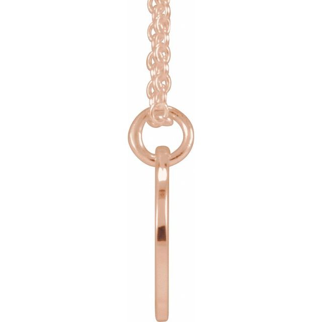 14K Rose Script Initial Y 16-18" Necklace